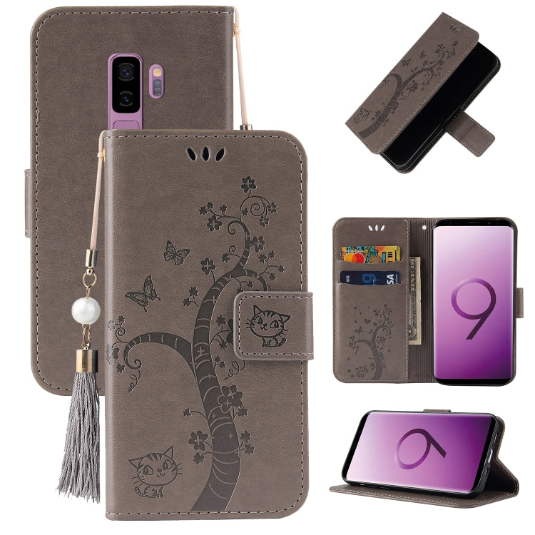 For Samsung Galaxy S9+ Embossed Lucky Tree Horizontal Flip Leather Case with Holder & Card Slot & Wallet & Lanyard