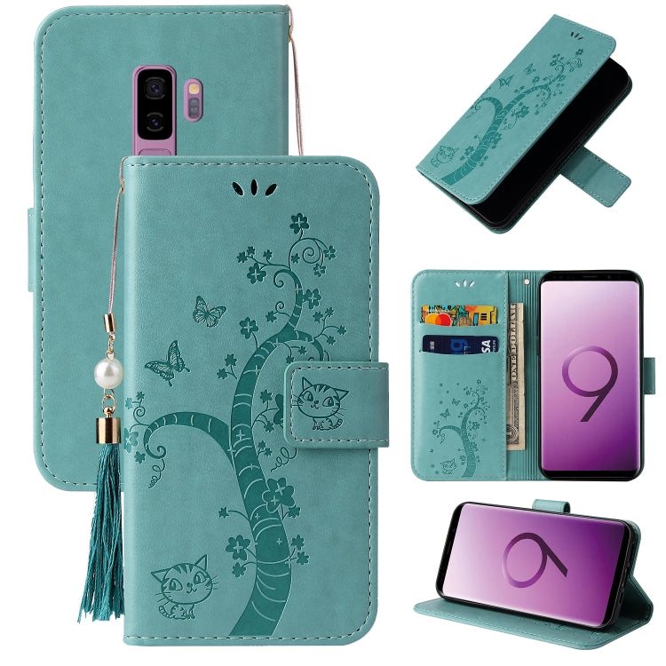 For Samsung Galaxy S9+ Embossed Lucky Tree Horizontal Flip Leather Case with Holder & Card Slot & Wallet & Lanyard