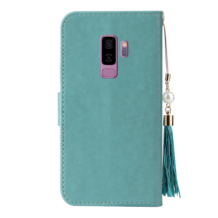 For Samsung Galaxy S9+ Embossed Lucky Tree Horizontal Flip Leather Case with Holder & Card Slot & Wallet & Lanyard