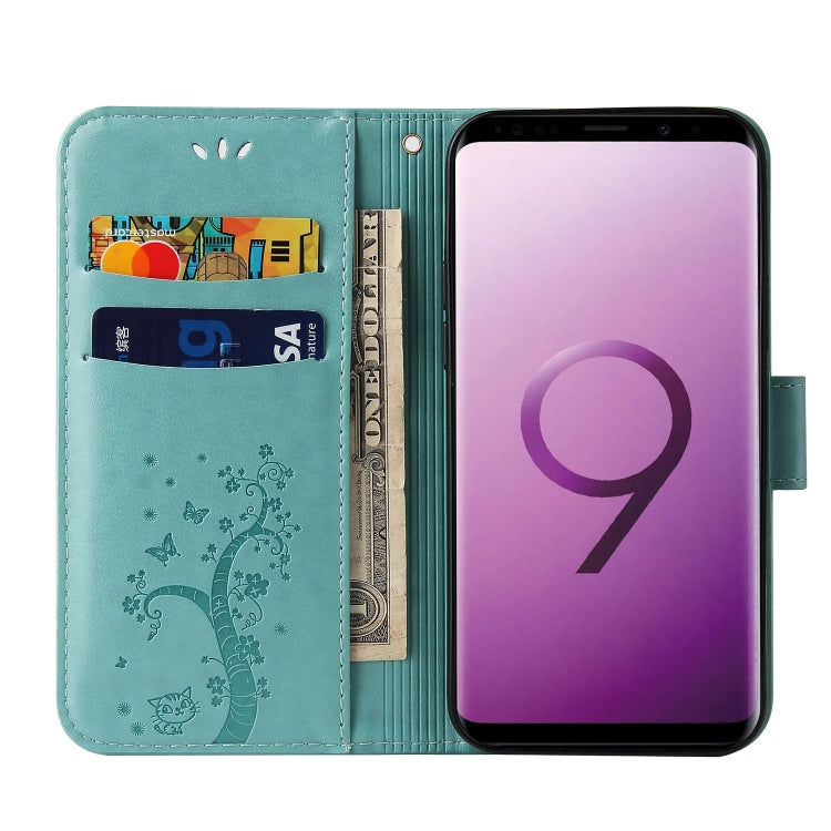 For Samsung Galaxy S9+ Embossed Lucky Tree Horizontal Flip Leather Case with Holder & Card Slot & Wallet & Lanyard