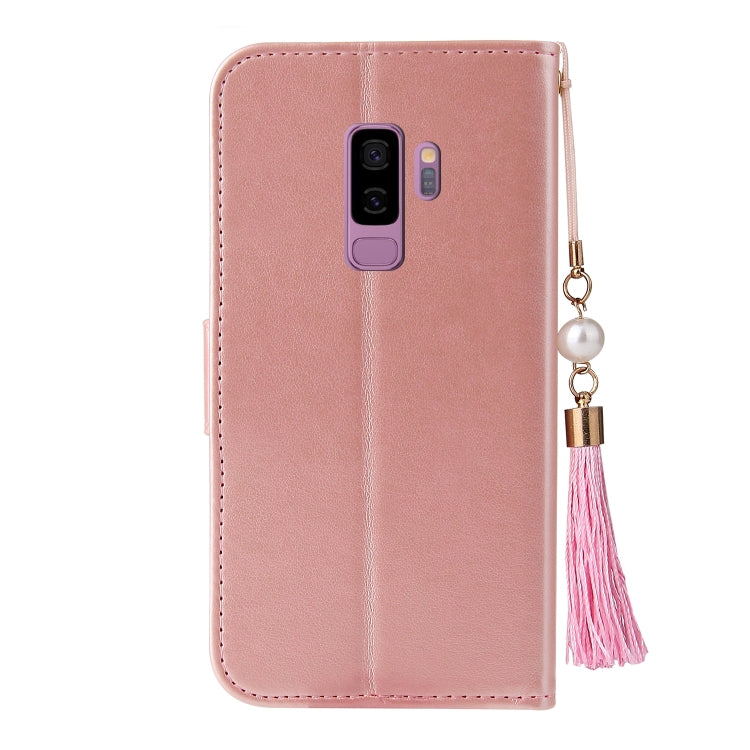 For Samsung Galaxy S9+ Embossed Lucky Tree Horizontal Flip Leather Case with Holder & Card Slot & Wallet & Lanyard