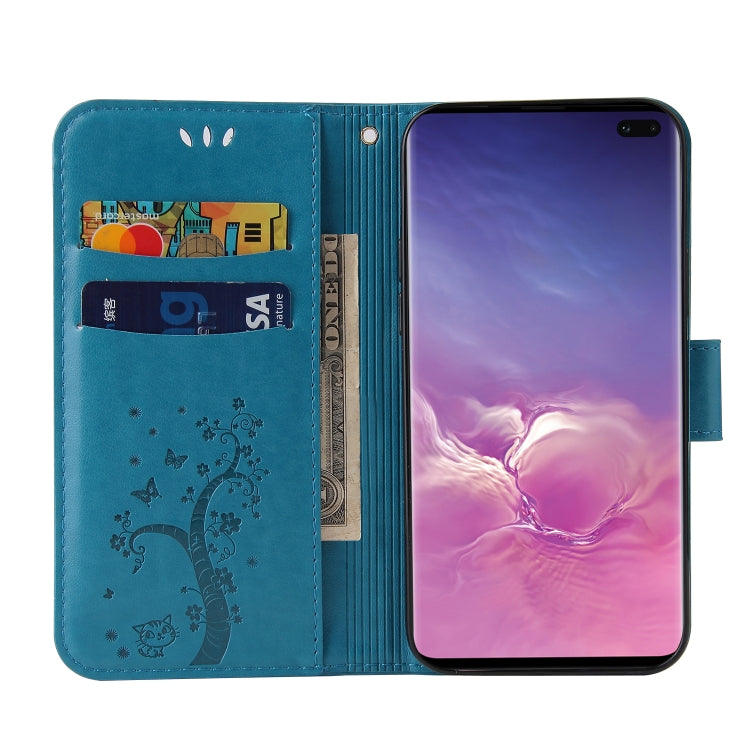 For Samsung Galaxy S10 Embossed Lucky Tree Horizontal Flip Leather Case with Holder & Card Slot & Wallet & Lanyard