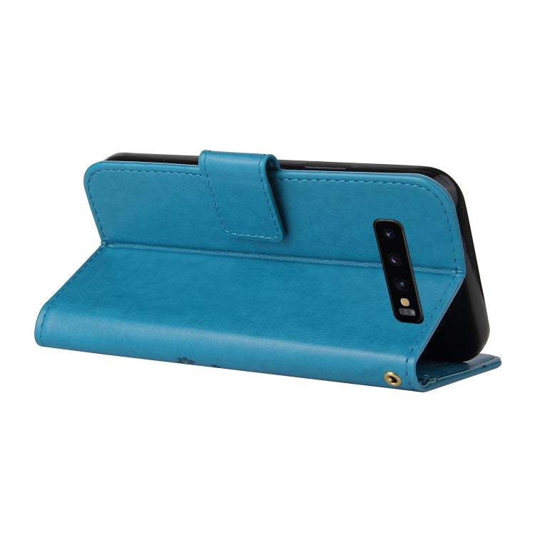 For Samsung Galaxy S10 Embossed Lucky Tree Horizontal Flip Leather Case with Holder & Card Slot & Wallet & Lanyard