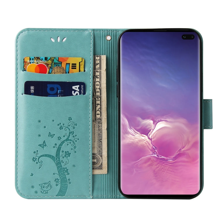 For Samsung Galaxy S10 Embossed Lucky Tree Horizontal Flip Leather Case with Holder & Card Slot & Wallet & Lanyard