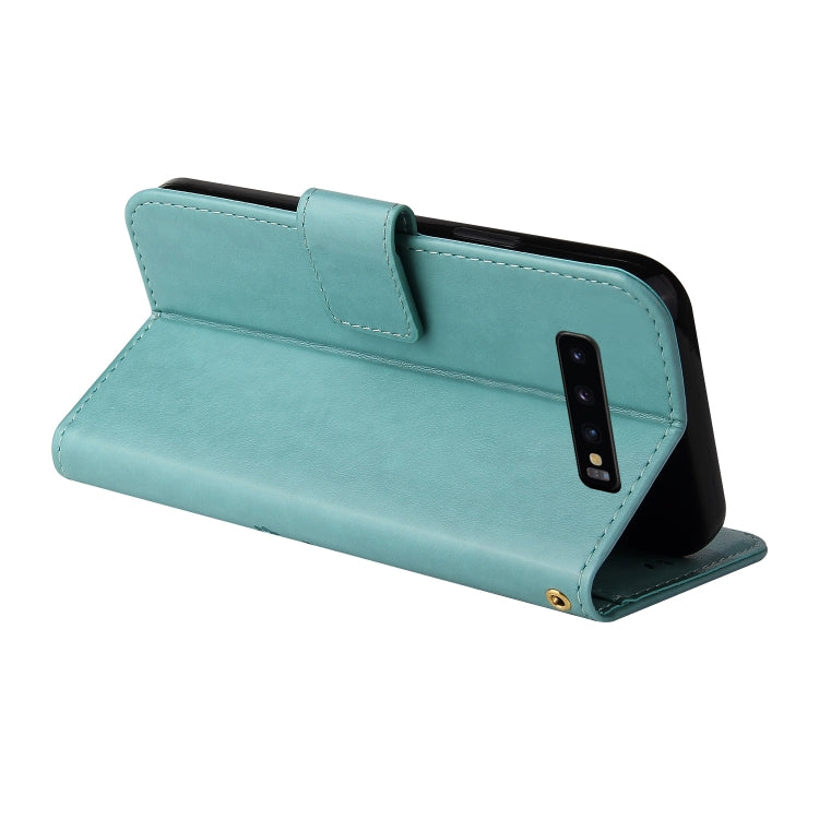 For Samsung Galaxy S10 Embossed Lucky Tree Horizontal Flip Leather Case with Holder & Card Slot & Wallet & Lanyard