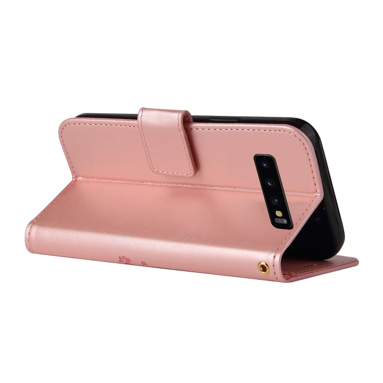 For Samsung Galaxy S10 Embossed Lucky Tree Horizontal Flip Leather Case with Holder & Card Slot & Wallet & Lanyard