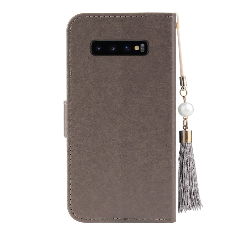 For Samsung Galaxy S10+ Embossed Lucky Tree Horizontal Flip Leather Case with Holder & Card Slot & Wallet & Lanyard