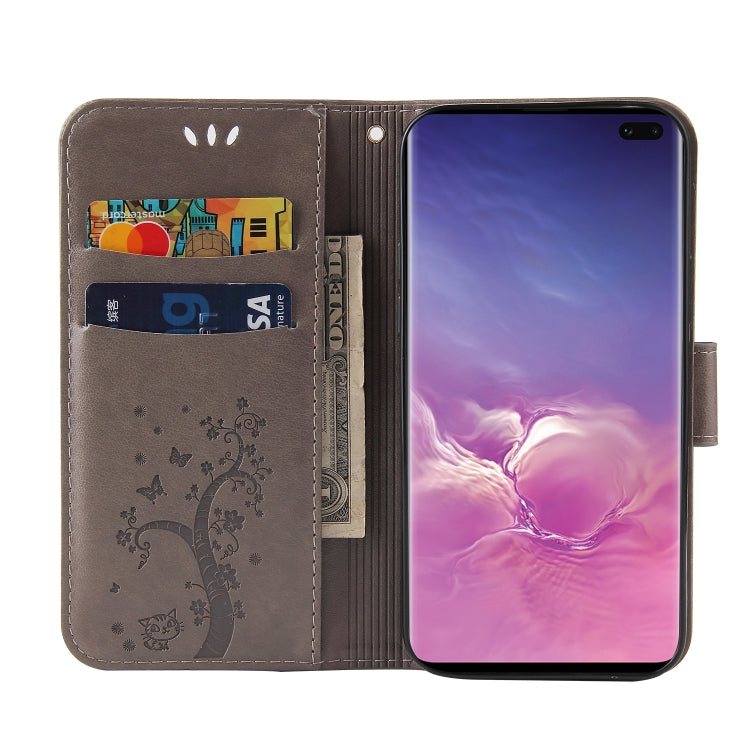 For Samsung Galaxy S10+ Embossed Lucky Tree Horizontal Flip Leather Case with Holder & Card Slot & Wallet & Lanyard