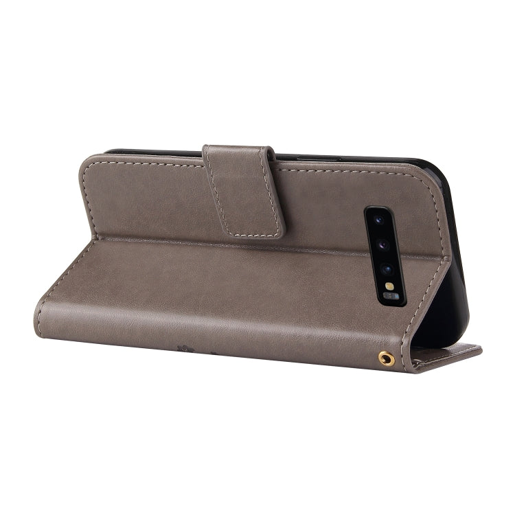 For Samsung Galaxy S10+ Embossed Lucky Tree Horizontal Flip Leather Case with Holder & Card Slot & Wallet & Lanyard