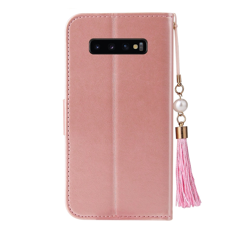 For Samsung Galaxy S10+ Embossed Lucky Tree Horizontal Flip Leather Case with Holder & Card Slot & Wallet & Lanyard