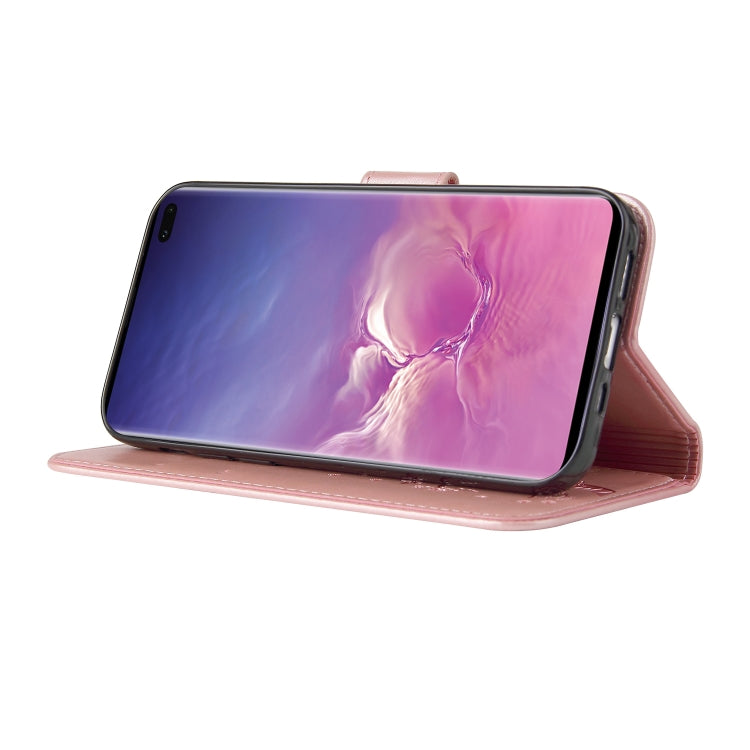 For Samsung Galaxy S10+ Embossed Lucky Tree Horizontal Flip Leather Case with Holder & Card Slot & Wallet & Lanyard