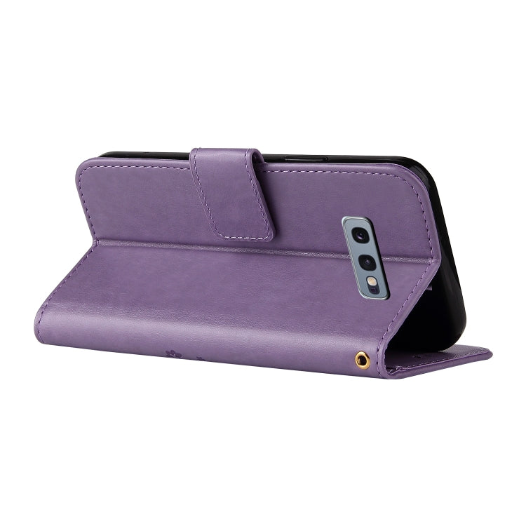 For Samsung Galaxy S10e Embossed Lucky Tree Horizontal Flip Leather Case with Holder & Card Slot & Wallet & Lanyard