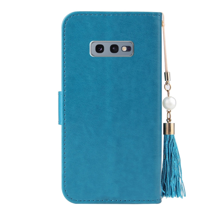 For Samsung Galaxy S10e Embossed Lucky Tree Horizontal Flip Leather Case with Holder & Card Slot & Wallet & Lanyard