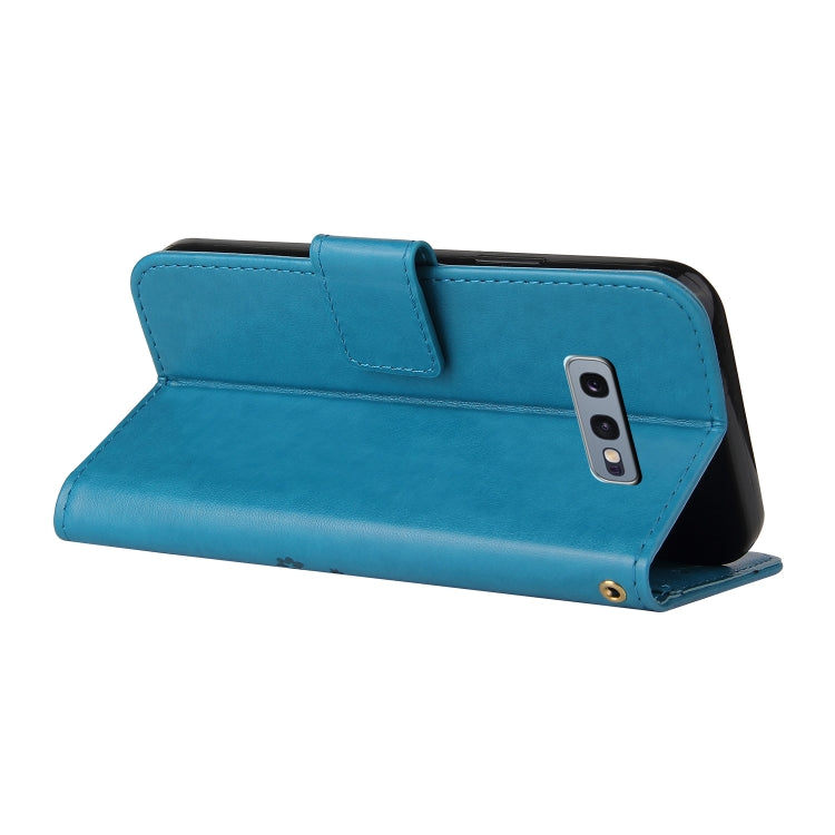 For Samsung Galaxy S10e Embossed Lucky Tree Horizontal Flip Leather Case with Holder & Card Slot & Wallet & Lanyard