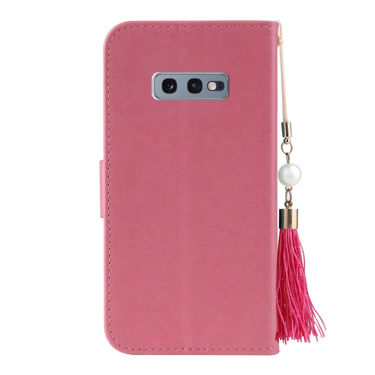 For Samsung Galaxy S10e Embossed Lucky Tree Horizontal Flip Leather Case with Holder & Card Slot & Wallet & Lanyard