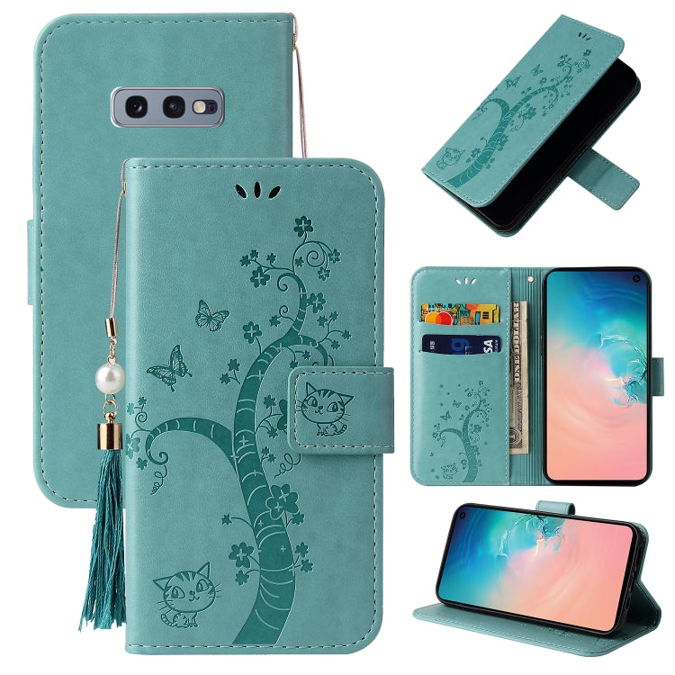 For Samsung Galaxy S10e Embossed Lucky Tree Horizontal Flip Leather Case with Holder & Card Slot & Wallet & Lanyard