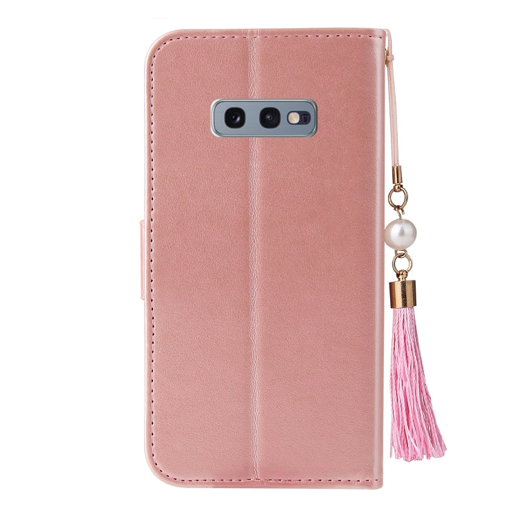 For Samsung Galaxy S10e Embossed Lucky Tree Horizontal Flip Leather Case with Holder & Card Slot & Wallet & Lanyard