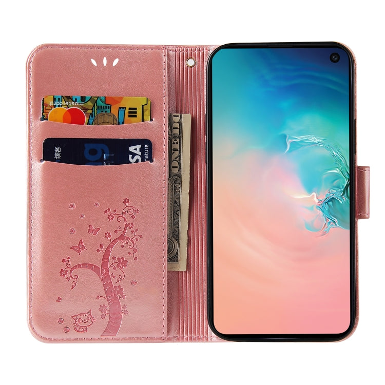 For Samsung Galaxy S10e Embossed Lucky Tree Horizontal Flip Leather Case with Holder & Card Slot & Wallet & Lanyard