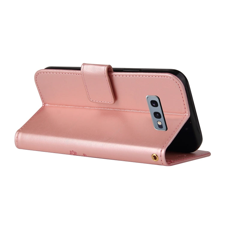 For Samsung Galaxy S10e Embossed Lucky Tree Horizontal Flip Leather Case with Holder & Card Slot & Wallet & Lanyard