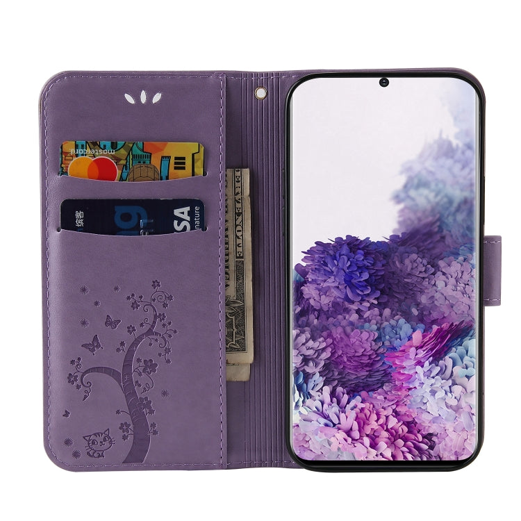 For Samsung Galaxy S20 Embossed Lucky Tree Horizontal Flip Leather Case with Holder & Card Slot & Wallet & Lanyard