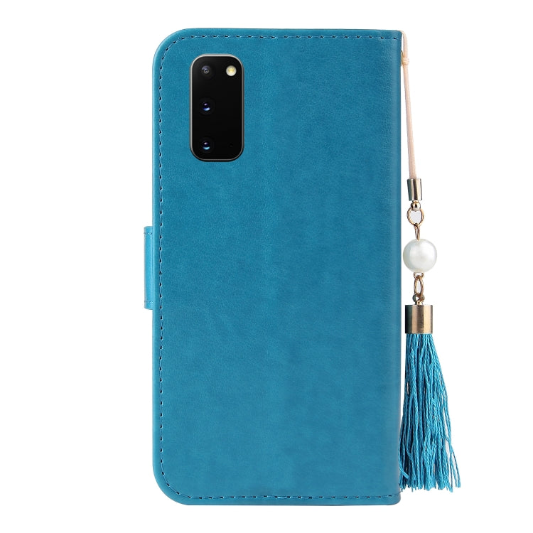 For Samsung Galaxy S20 Embossed Lucky Tree Horizontal Flip Leather Case with Holder & Card Slot & Wallet & Lanyard