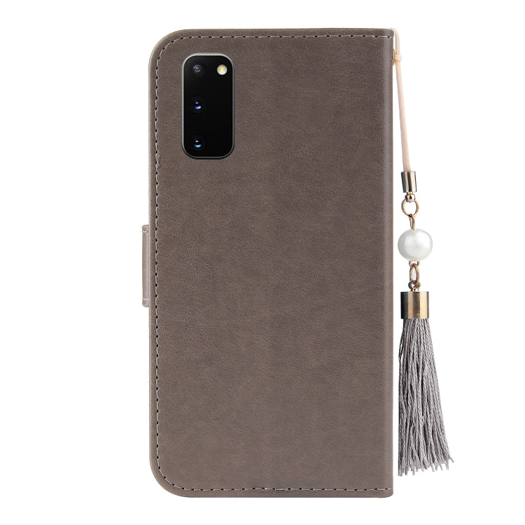For Samsung Galaxy S20 Embossed Lucky Tree Horizontal Flip Leather Case with Holder & Card Slot & Wallet & Lanyard