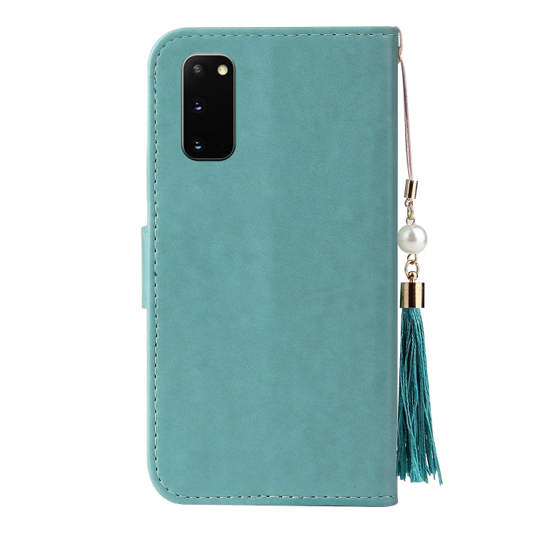 For Samsung Galaxy S20 Embossed Lucky Tree Horizontal Flip Leather Case with Holder & Card Slot & Wallet & Lanyard