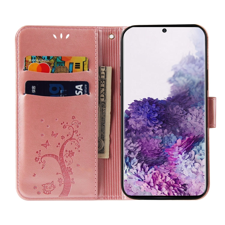 For Samsung Galaxy S20 Embossed Lucky Tree Horizontal Flip Leather Case with Holder & Card Slot & Wallet & Lanyard