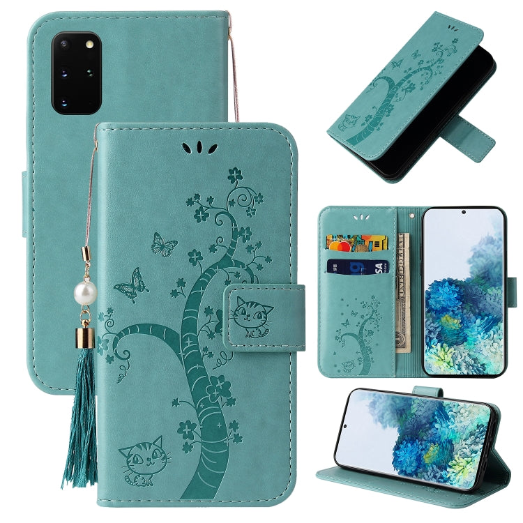 For Samsung Galaxy S20+ Embossed Lucky Tree Horizontal Flip Leather Case with Holder & Card Slot & Wallet & Lanyard