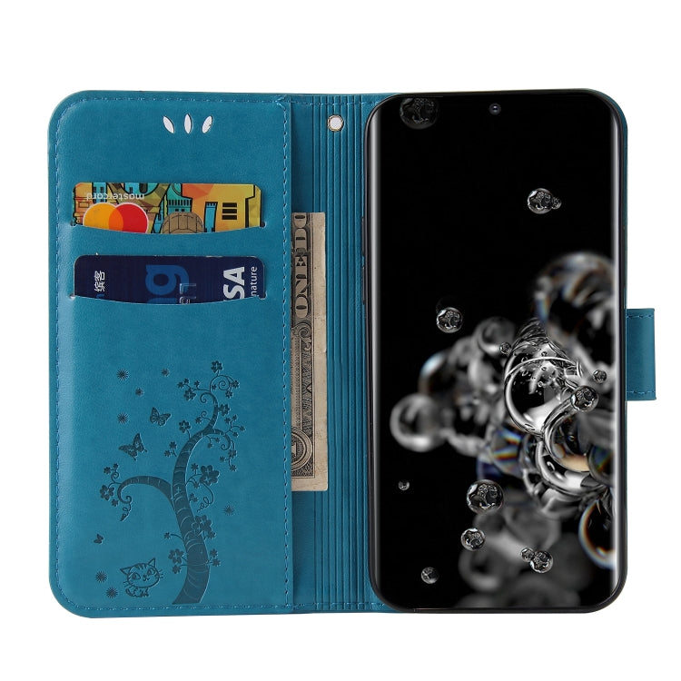 For Samsung Galaxy S20 Ultra Embossed Lucky Tree Horizontal Flip Leather Case with Holder & Card Slot & Wallet & Lanyard
