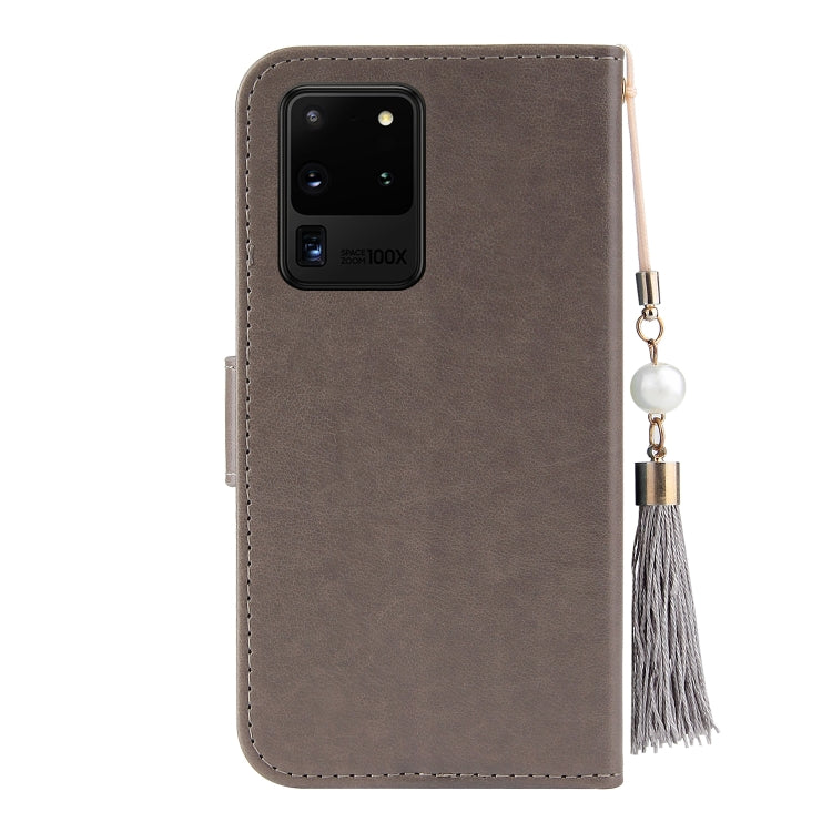 For Samsung Galaxy S20 Ultra Embossed Lucky Tree Horizontal Flip Leather Case with Holder & Card Slot & Wallet & Lanyard