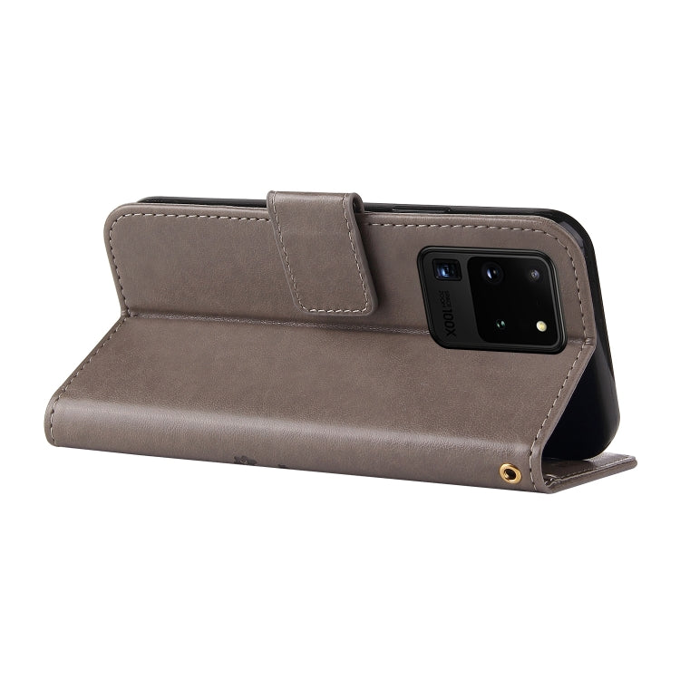 For Samsung Galaxy S20 Ultra Embossed Lucky Tree Horizontal Flip Leather Case with Holder & Card Slot & Wallet & Lanyard
