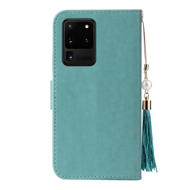 For Samsung Galaxy S20 Ultra Embossed Lucky Tree Horizontal Flip Leather Case with Holder & Card Slot & Wallet & Lanyard