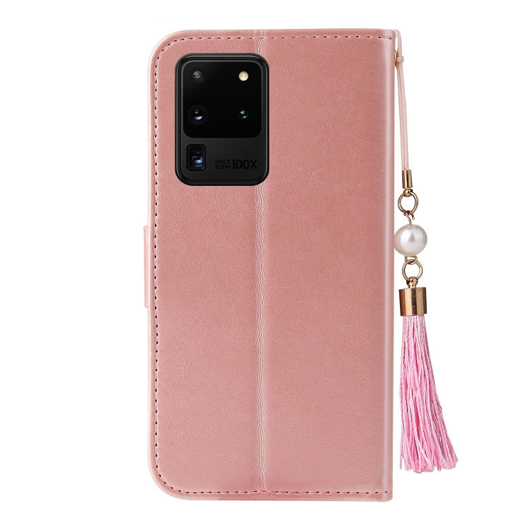 For Samsung Galaxy S20 Ultra Embossed Lucky Tree Horizontal Flip Leather Case with Holder & Card Slot & Wallet & Lanyard