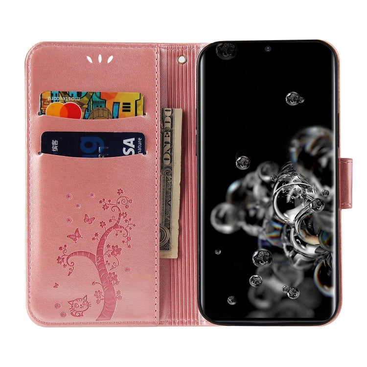 For Samsung Galaxy S20 Ultra Embossed Lucky Tree Horizontal Flip Leather Case with Holder & Card Slot & Wallet & Lanyard