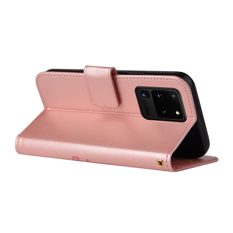 For Samsung Galaxy S20 Ultra Embossed Lucky Tree Horizontal Flip Leather Case with Holder & Card Slot & Wallet & Lanyard