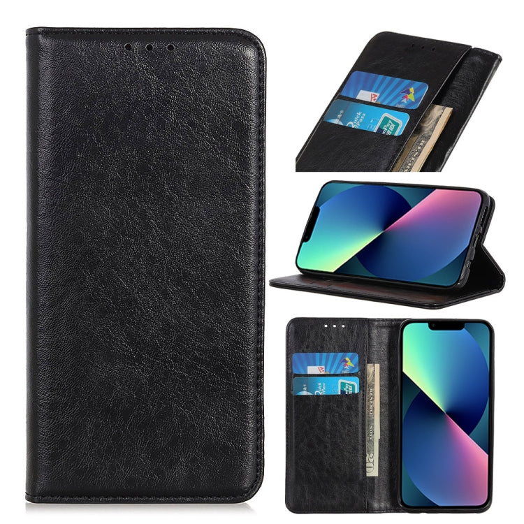 For iPhone 13 mini Magnetic Crazy Horse Texture Horizontal Flip Leather Case with Holder & Card Slots & Wallet