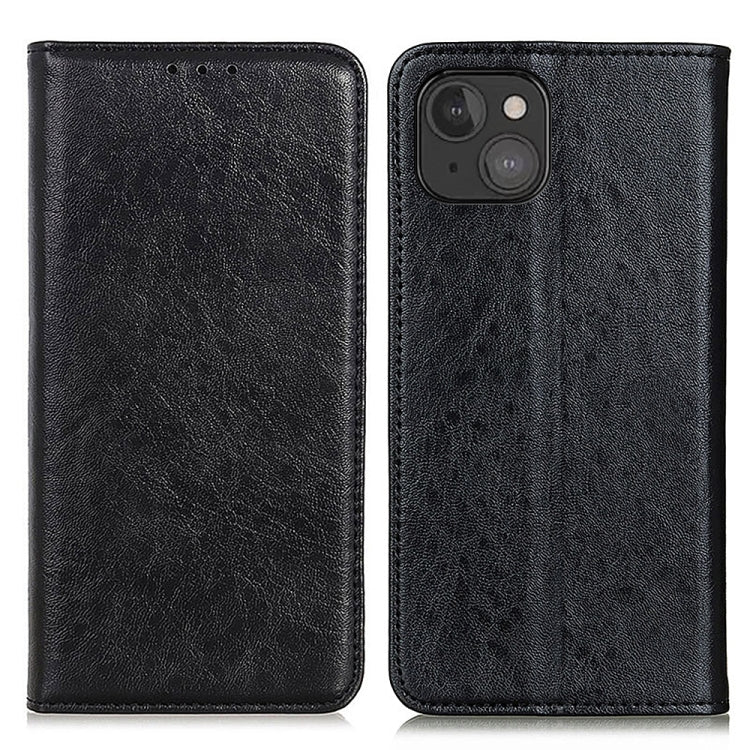 For iPhone 13 mini Magnetic Crazy Horse Texture Horizontal Flip Leather Case with Holder & Card Slots & Wallet