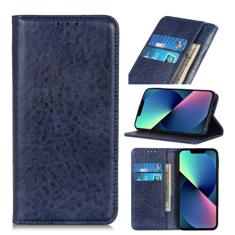 For iPhone 13 mini Magnetic Crazy Horse Texture Horizontal Flip Leather Case with Holder & Card Slots & Wallet