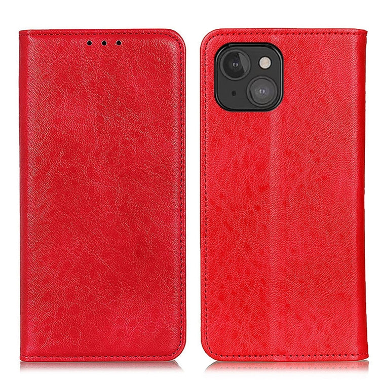 For iPhone 13 mini Magnetic Crazy Horse Texture Horizontal Flip Leather Case with Holder & Card Slots & Wallet