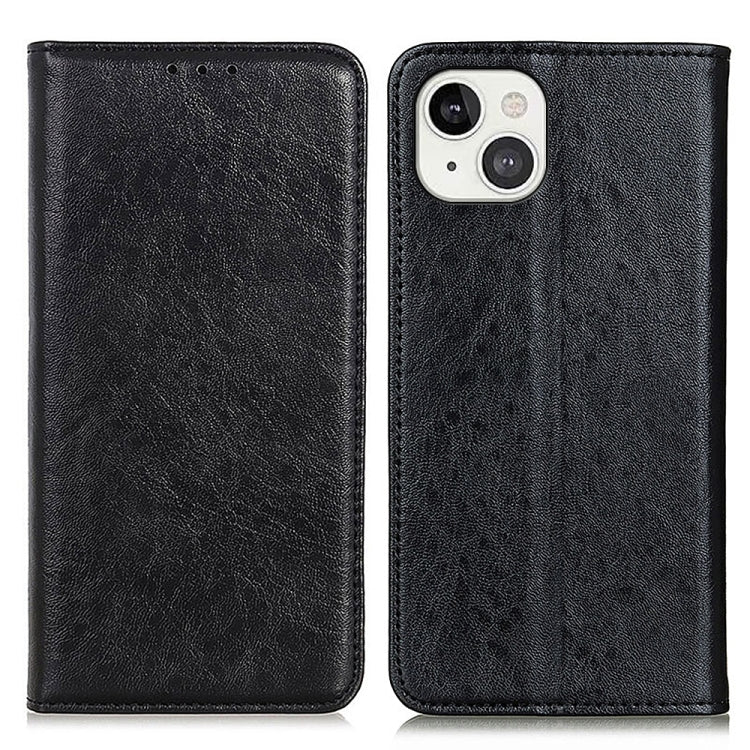 For iPhone 13 Magnetic Crazy Horse Texture Horizontal Flip Leather Case with Holder & Card Slots & Wallet
