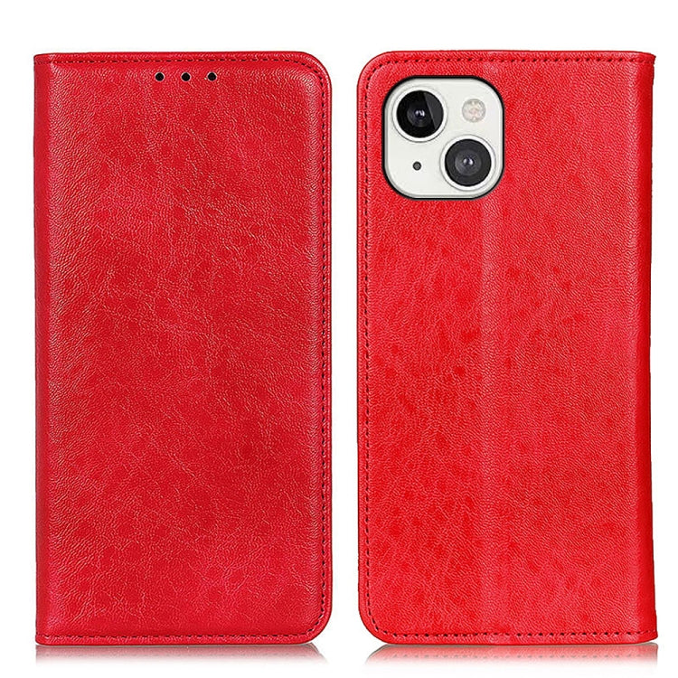 For iPhone 13 Magnetic Crazy Horse Texture Horizontal Flip Leather Case with Holder & Card Slots & Wallet