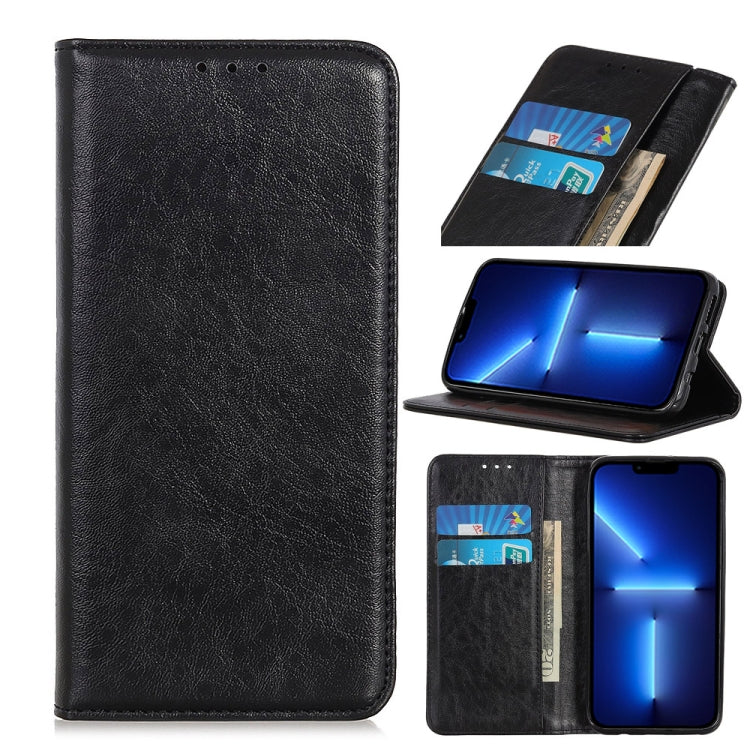 For iPhone 13 Pro Magnetic Crazy Horse Texture Horizontal Flip Leather Case with Holder & Card Slots & Wallet