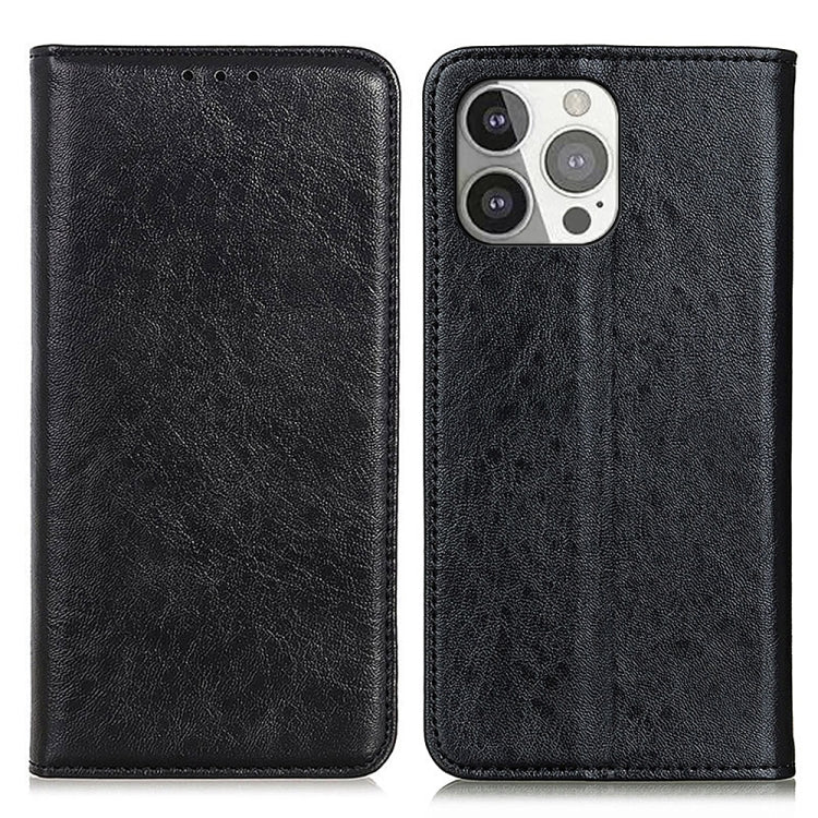 For iPhone 13 Pro Magnetic Crazy Horse Texture Horizontal Flip Leather Case with Holder & Card Slots & Wallet