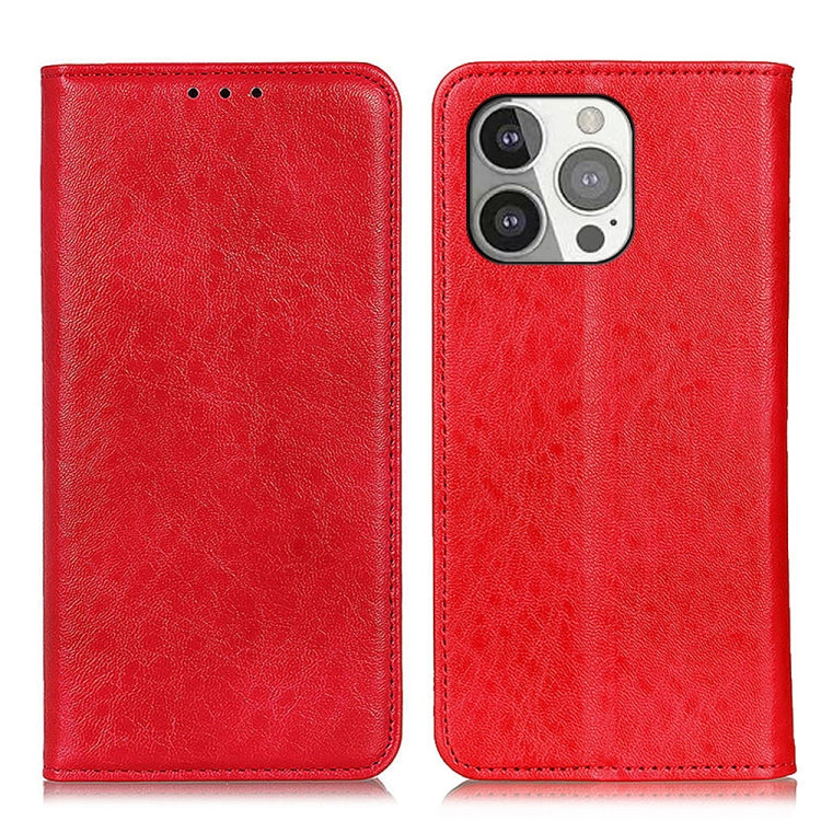 For iPhone 13 Pro Magnetic Crazy Horse Texture Horizontal Flip Leather Case with Holder & Card Slots & Wallet