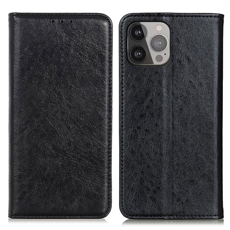 For iPhone 13 Pro Max Magnetic Crazy Horse Texture Horizontal Flip Leather Case with Holder & Card Slots & Wallet