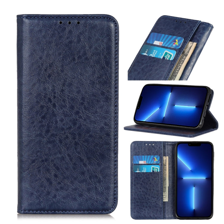 For iPhone 13 Pro Max Magnetic Crazy Horse Texture Horizontal Flip Leather Case with Holder & Card Slots & Wallet