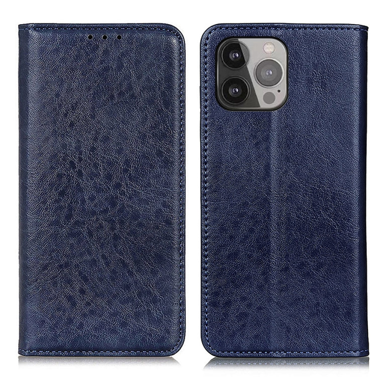 For iPhone 13 Pro Max Magnetic Crazy Horse Texture Horizontal Flip Leather Case with Holder & Card Slots & Wallet