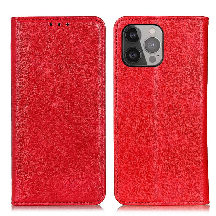 For iPhone 13 Pro Max Magnetic Crazy Horse Texture Horizontal Flip Leather Case with Holder & Card Slots & Wallet