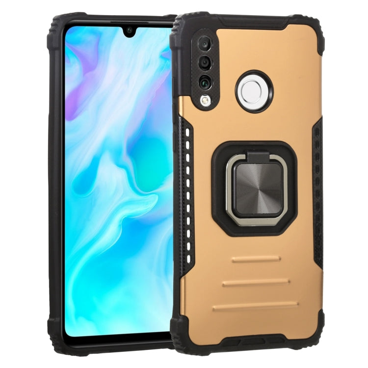 For Huawei P30 Lite / nova 4e Fierce Warrior Series Armor All-inclusive Shockproof Aluminum Alloy + TPU Protective Case with Ring Holder